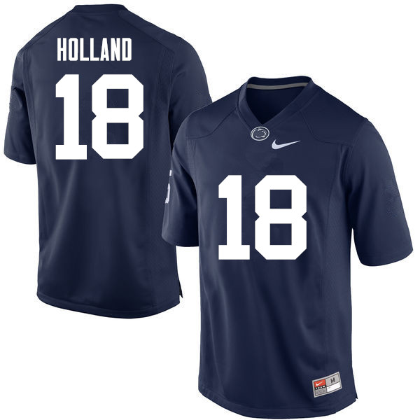 Men Penn State Nittany Lions #18 Jonathan Holland College Football Jerseys-Navy